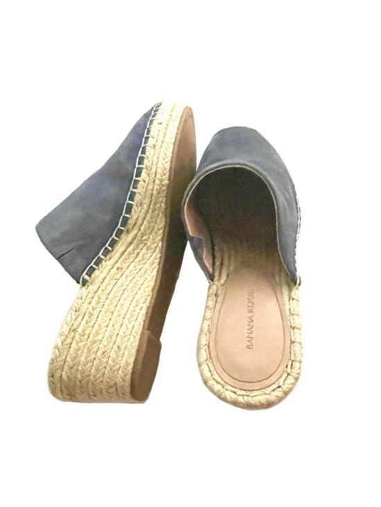 Banana Republic Shoes - NWOT Banana Republic Suede Espadrille  Slip-on Mule with Wedge Heel